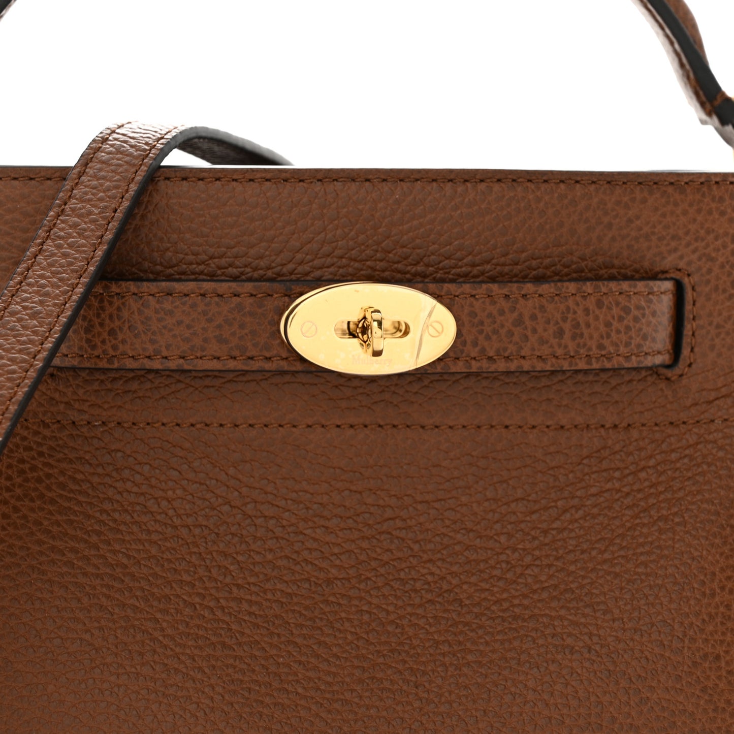Grained Calfskin Islington Bucket Bag Oak