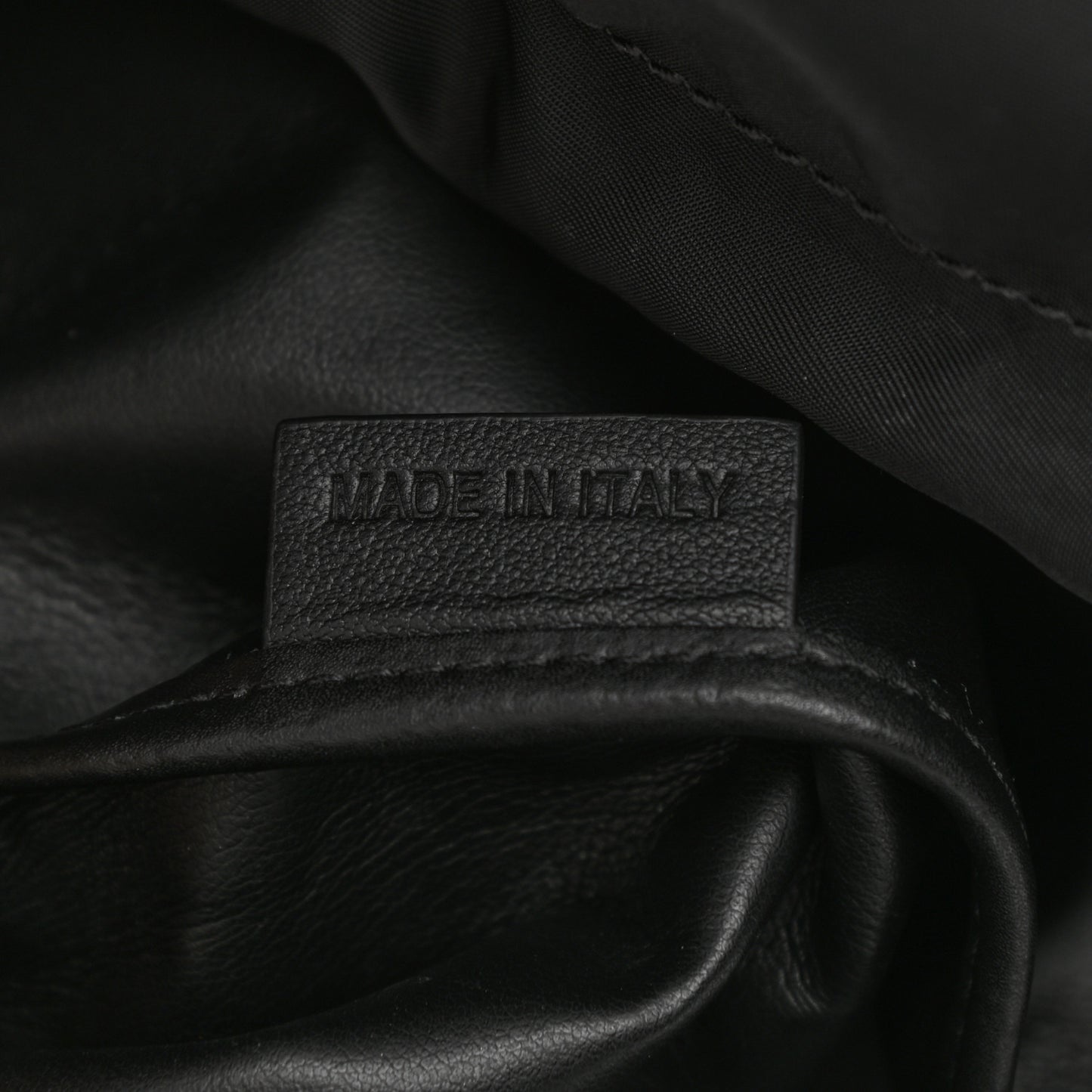 Nylon VLogo Drawstring Backpack Black