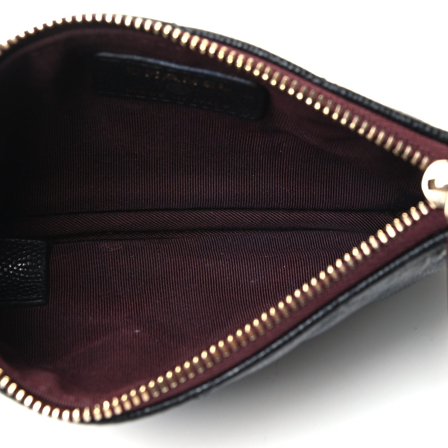 Caviar Quilted Small Cosmetic Case Black