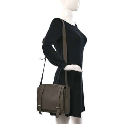 Hermes Taurillon Clemence Steve Messenger 28 Taupe 2 of 9