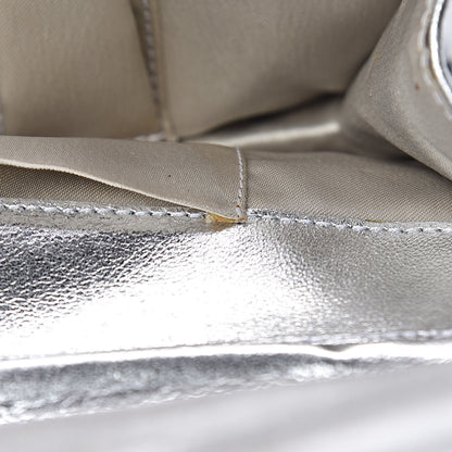 Chanel Metallic Lambskin Chain Clutch Silver 17 of 19