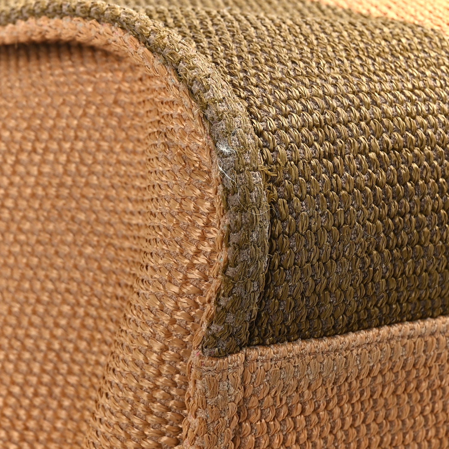 Straw Raffia Calfskin Striped Medium Deauville Tote Khaki Beige Navy Blue