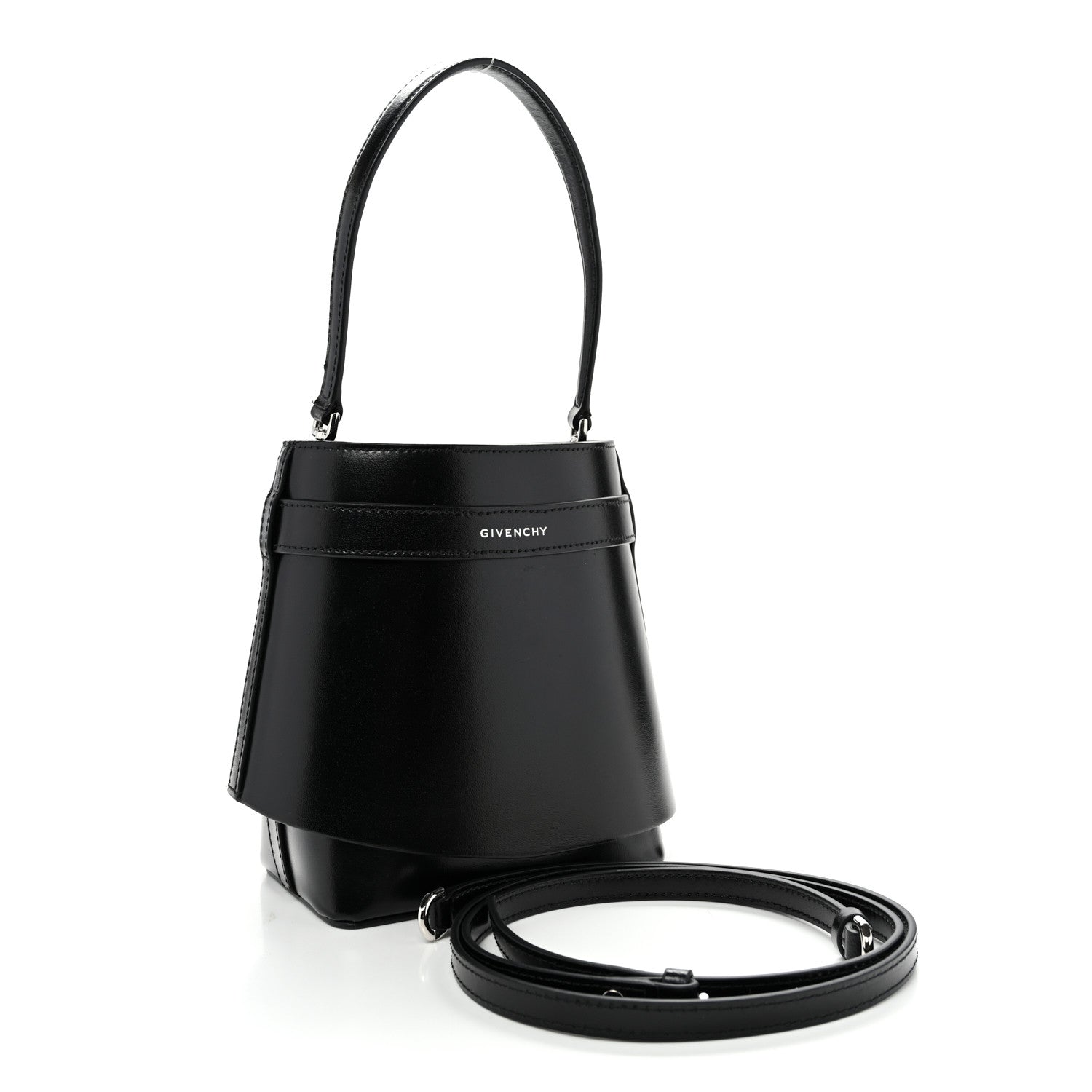 GIVENCHY ブラック ハンドバッグ　archive Givenchy Box Calfskin Shark Lock Bucket Bag Black 1888832