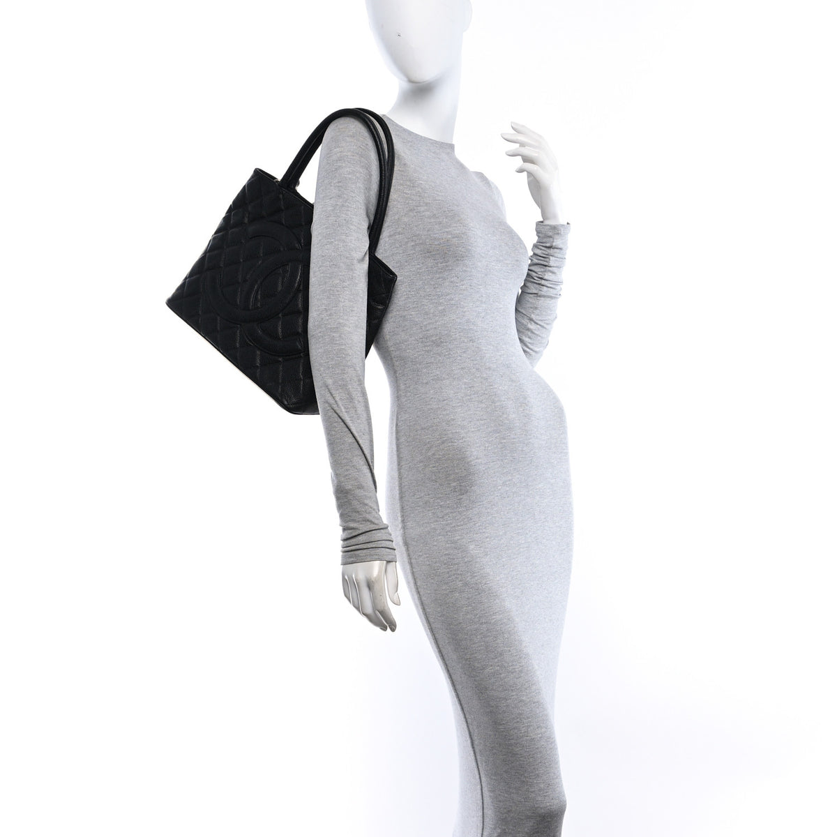 Chanel Caviar Quilted Medallion Tote Black 2 of 10
