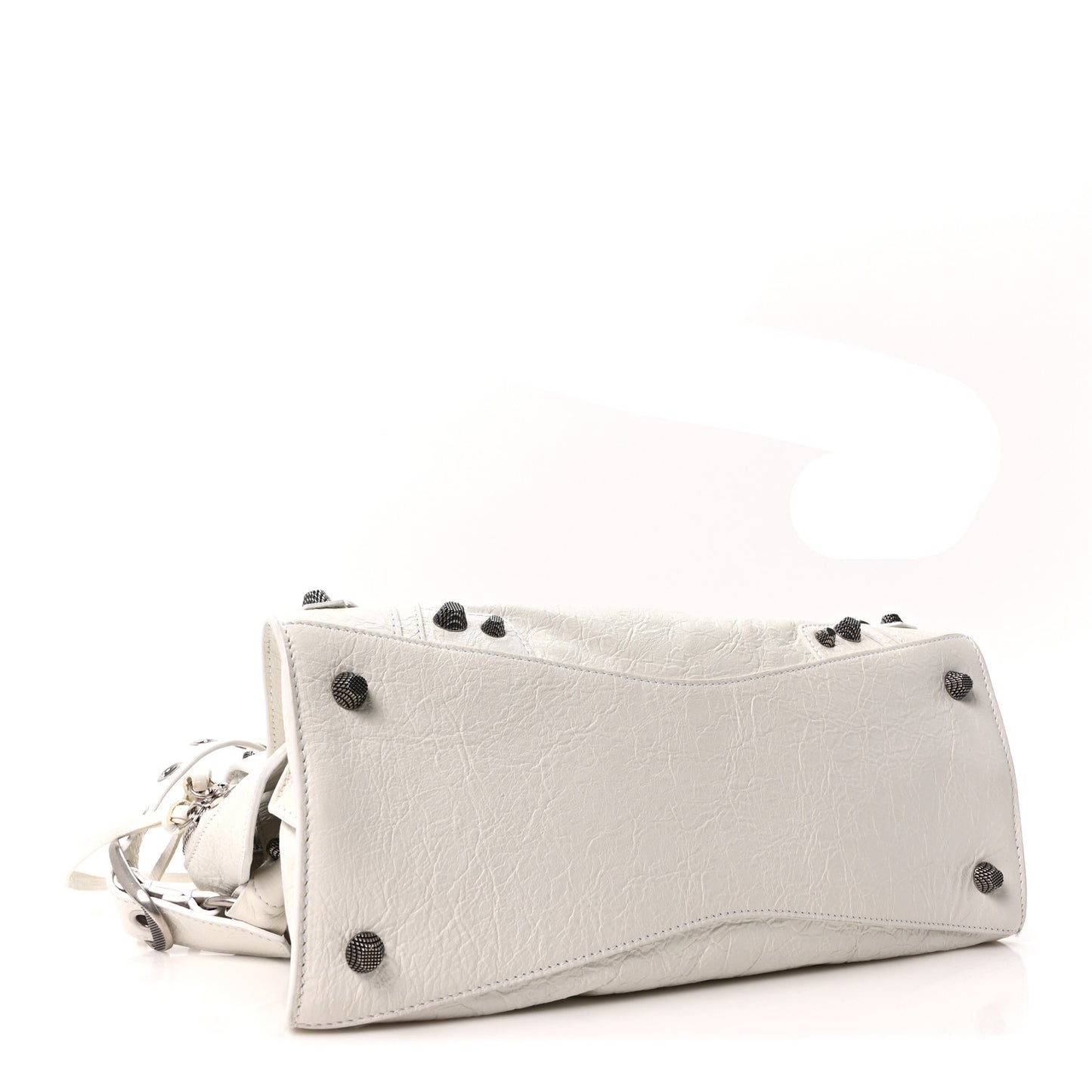 Agneau Arena Small Neo Cagole City Handbag Optic White