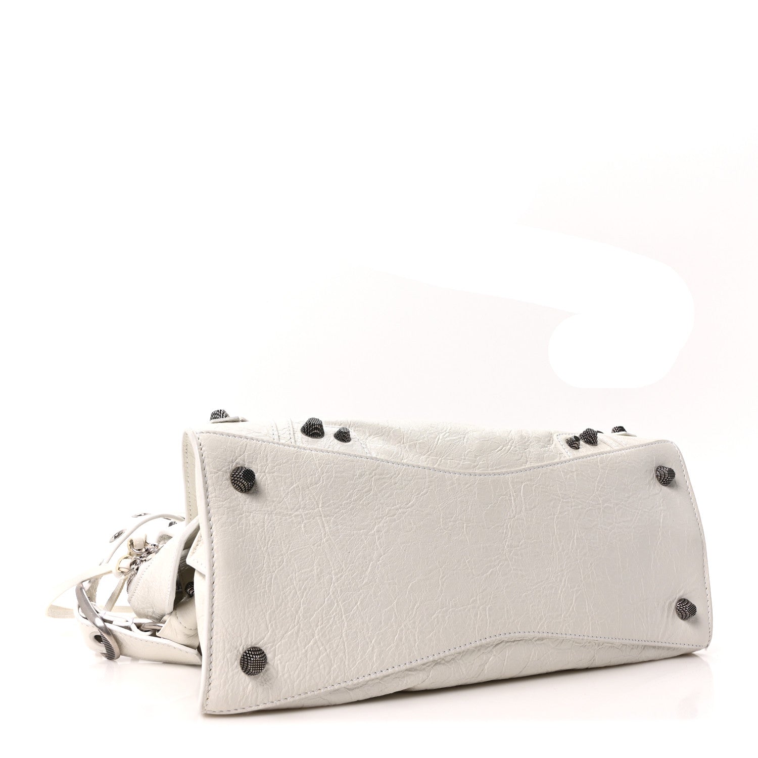 Balenciaga Agneau Arena Small Neo Cagole City Handbag Optic White 5 of 12