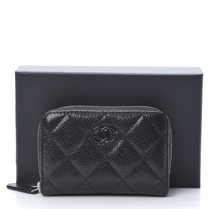 Chanel Caviar Quilted Incognito Zip Coin Purse Black 8 of 8