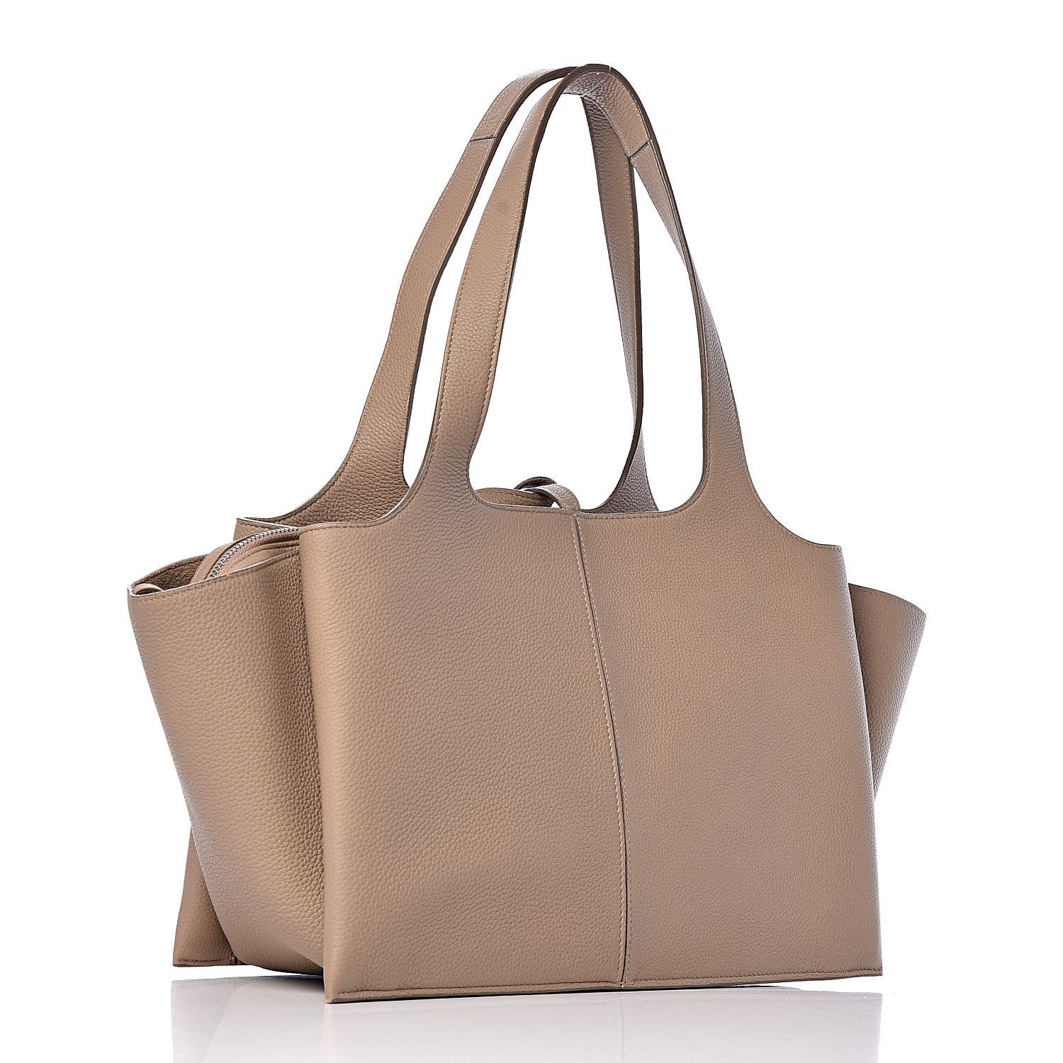Celine Baby Grained Calfskin Small Tri-Fold Bag Light Taupe 3 of 14