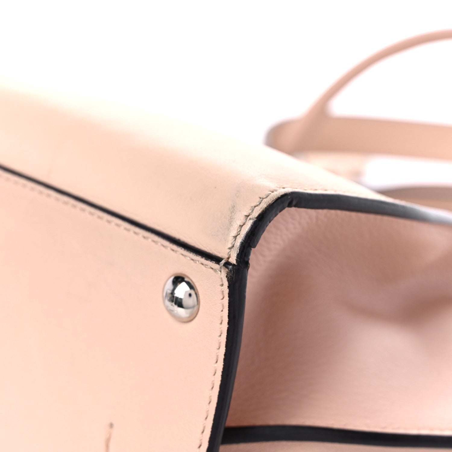 Fendi Vitello Dolce Shiny Nappa Petite 3Jours Tote Beige Chantilly 11 of 25