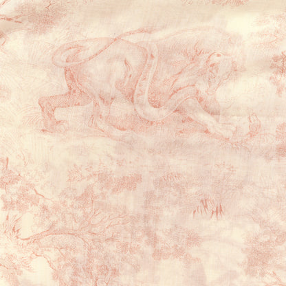 Christian Dior Cotton Fringe Dioriviera Toile De Jouy Sarong Pink 3 of 3