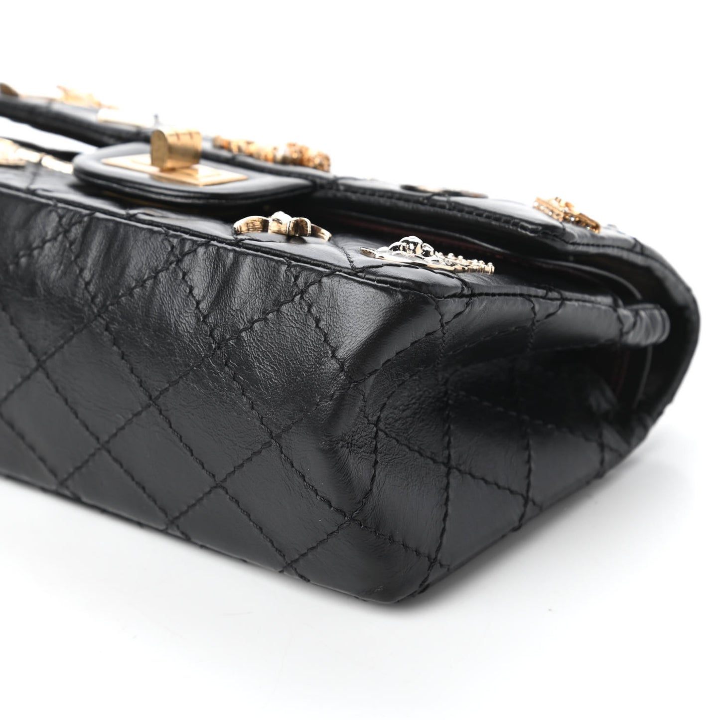 Aged Calfskin Lucky Charms 2.55 Reissue 224 Flap Black