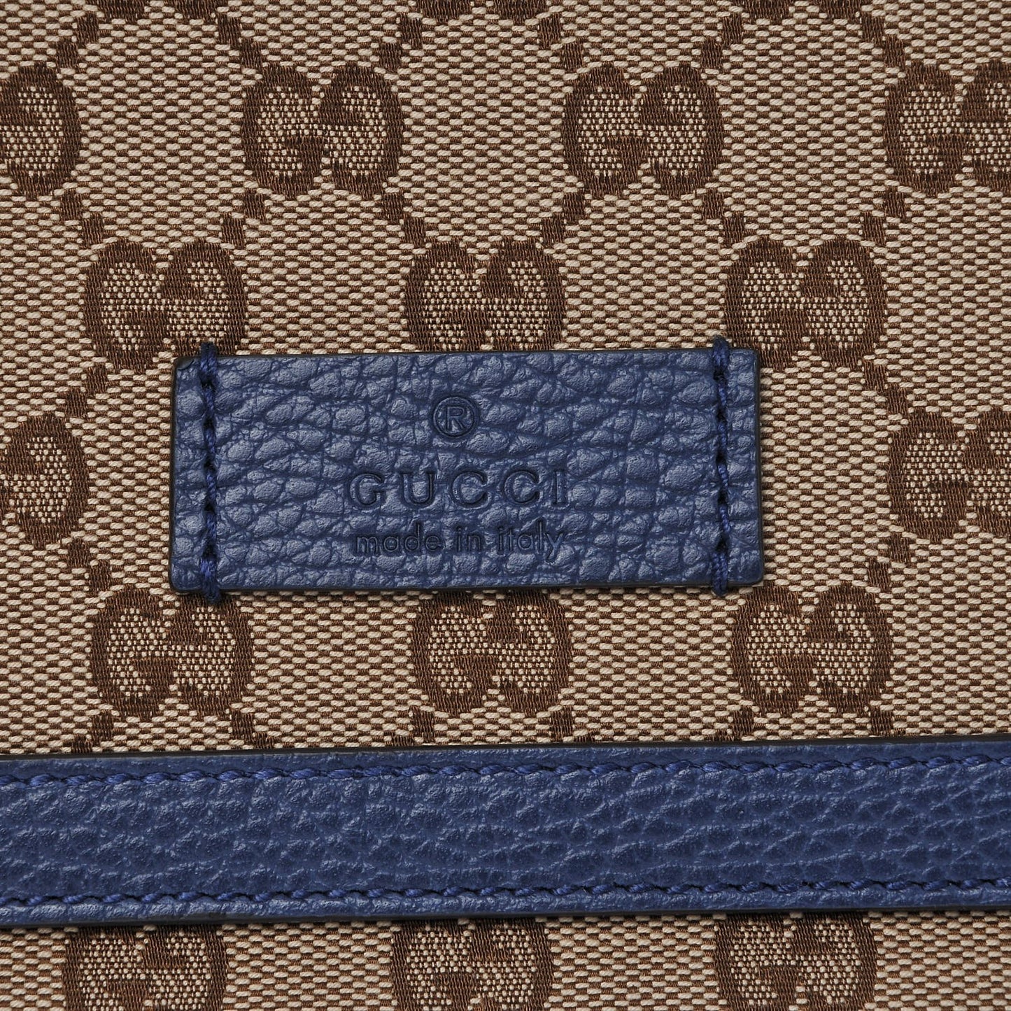 Monogram Convertible Diaper Bag Blue