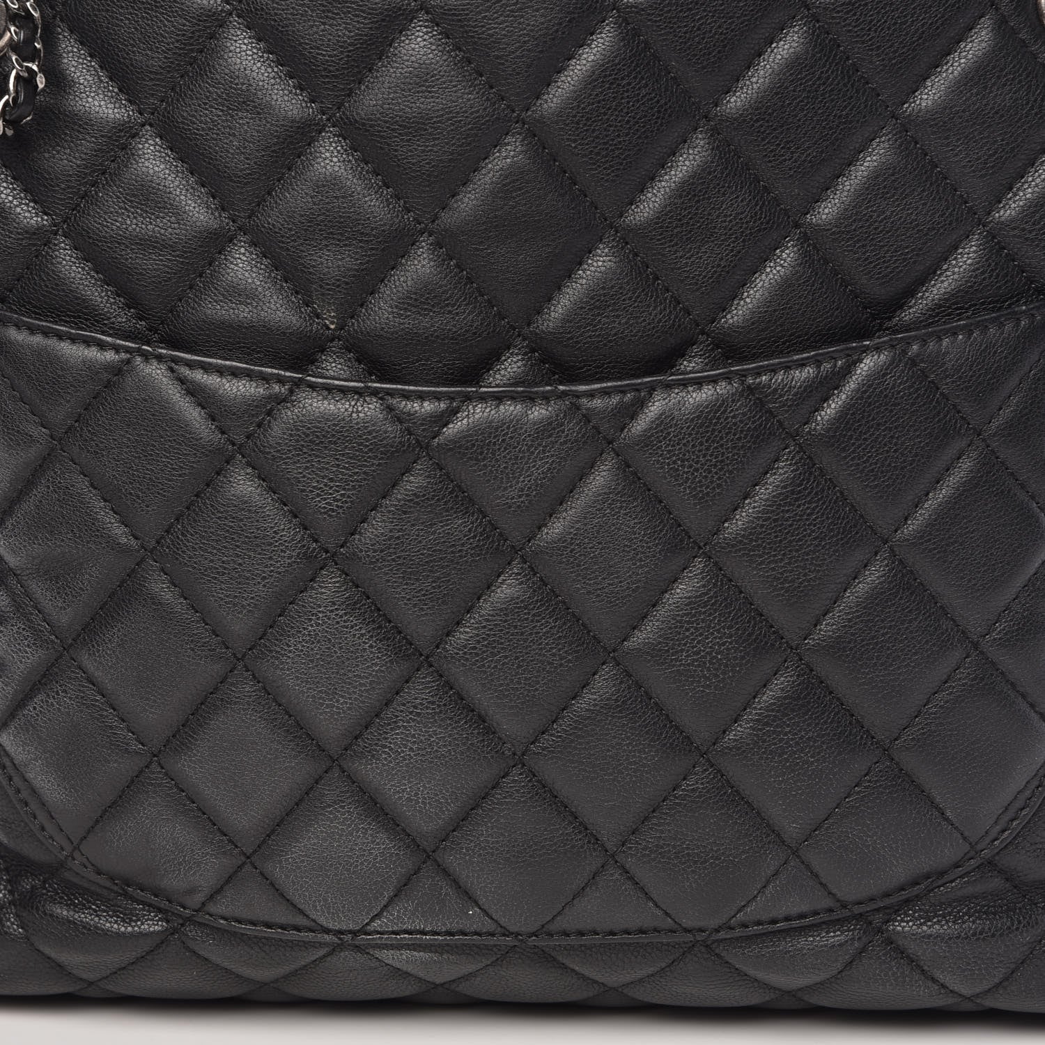 Chanel Calfskin Quilted Frame In Chain Tote Black 17 of 19