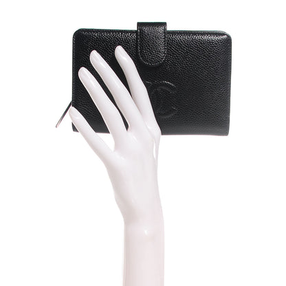 Chanel Caviar Timeless CC L-Zip Pocket Wallet Black 2 of 9
