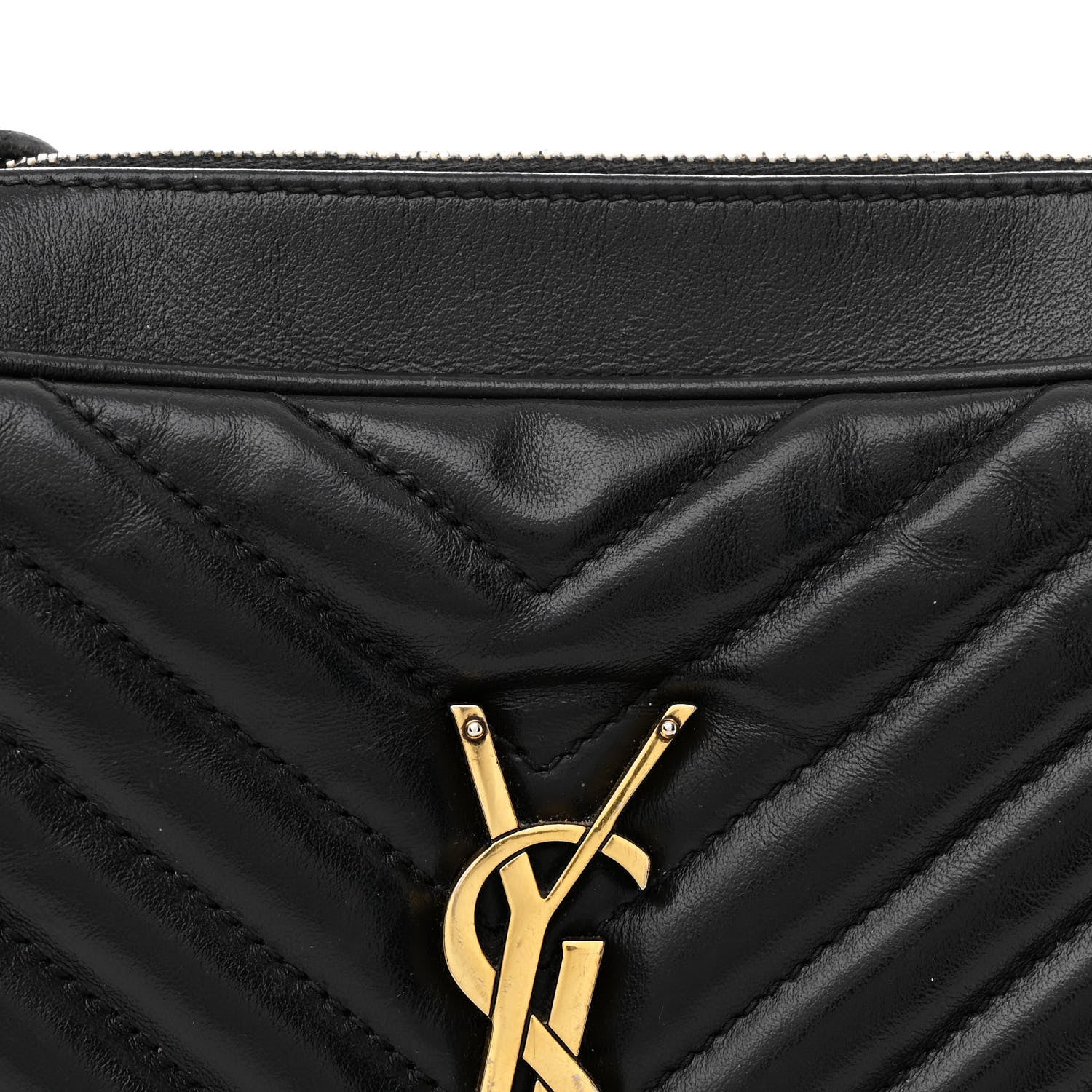 Saint Laurent Calfskin Matelasse Monogram Lou Camera Bag Black 8 of 15