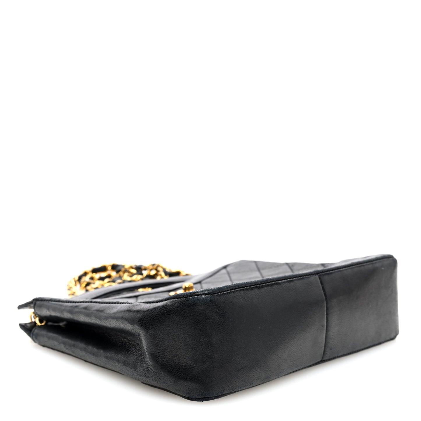 Lambskin Quilted Small 31 Shopping Bag Black