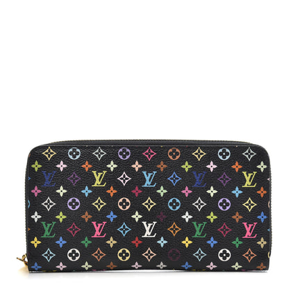 Louis Vuitton Monogram Multicolor Zippy Wallet Black Grenade 1 of 8