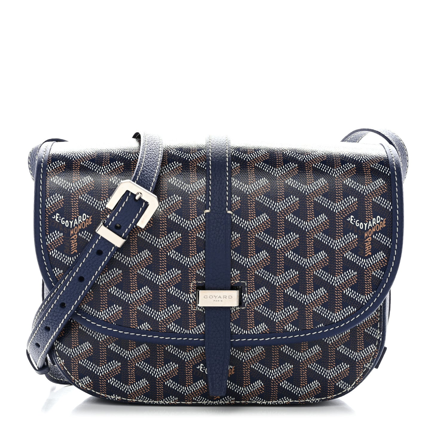 Goyardine Belvedere II PM Messenger Bag Navy
