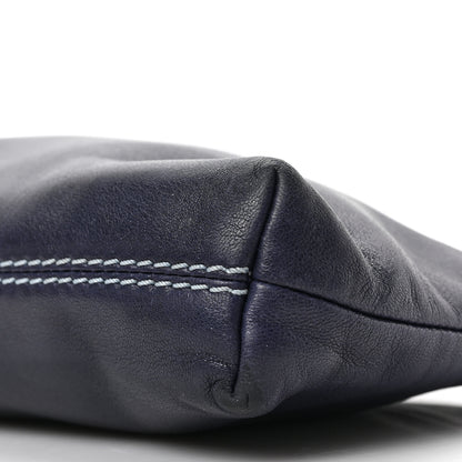 Chanel Lambskin Lax Pochette Navy 9 of 9