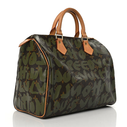 Louis Vuitton Monogram Graffiti Speedy 30 Kaki 3 of 12