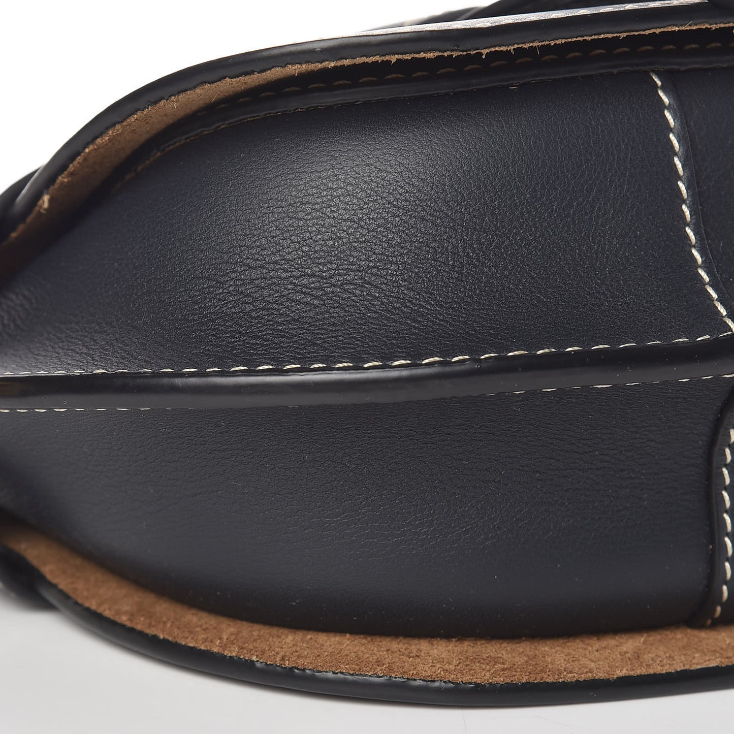 Grained Calfskin Mini Gate Crossbody Bag Navy