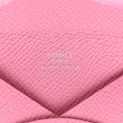 Hermes Epsom Calvi Card Case 5P Pink 6 of 8