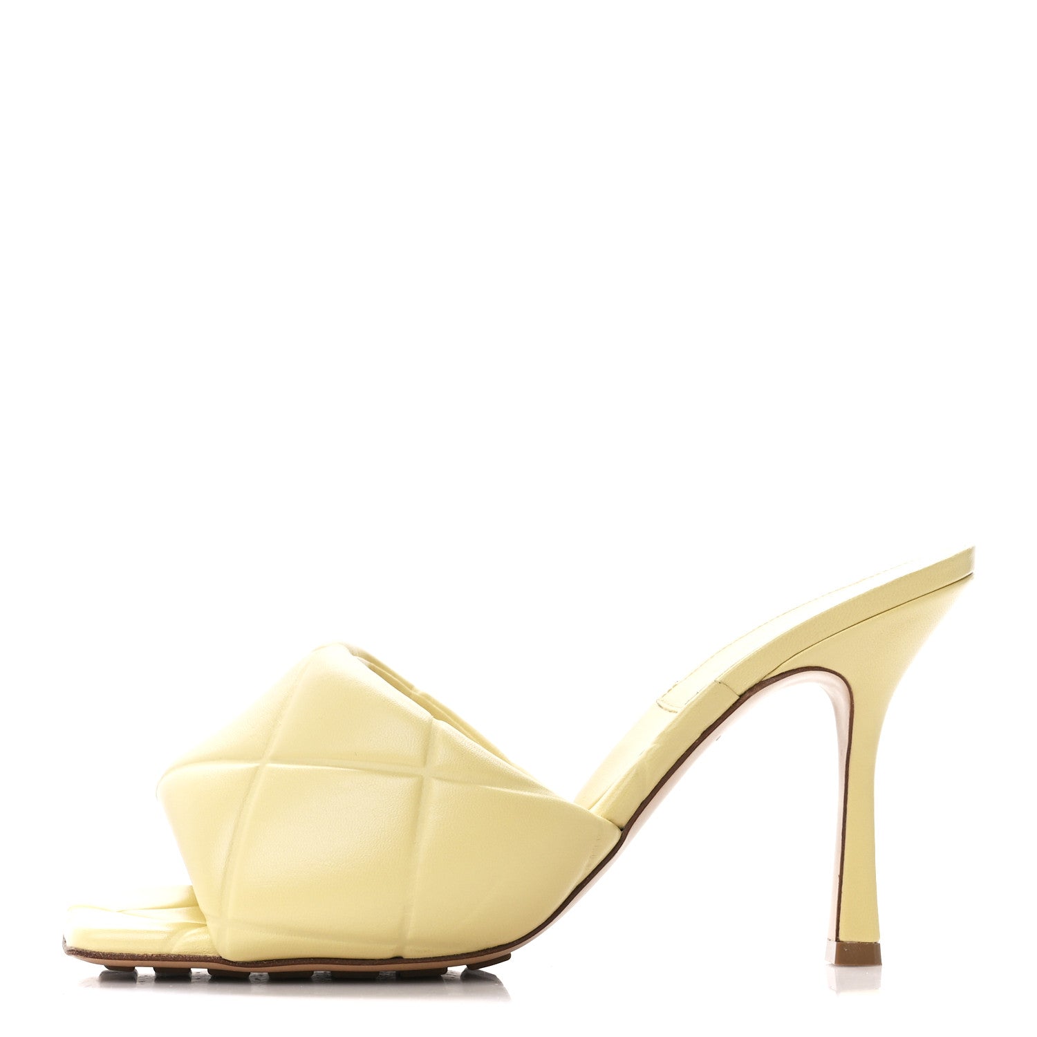 Bottega Veneta Nappa Quilted Rubber Lido Mule Sandals 40 Moon Beam 1 of 8