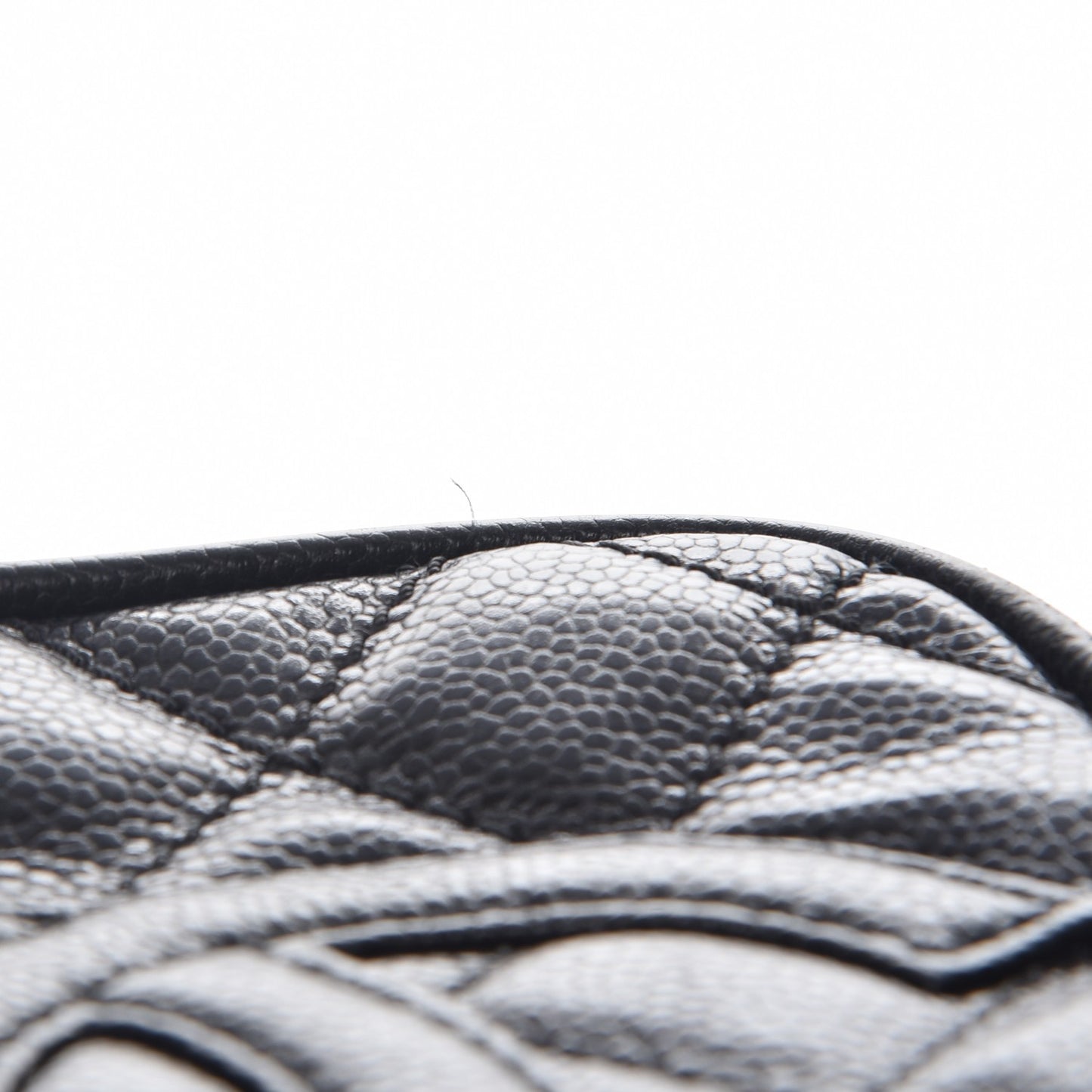 Caviar Quilted Camera Shoulder Bag Black