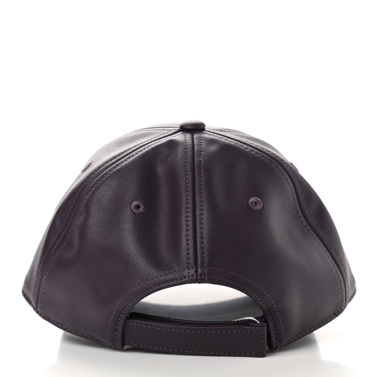 Telfar Vegan Leather Logo Embossed Hat Eggplant 6 of 8