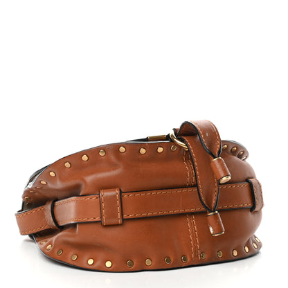Chloe Calfskin Studded Mini Marcie Round Crossbody Bag Caramel 4 of 9