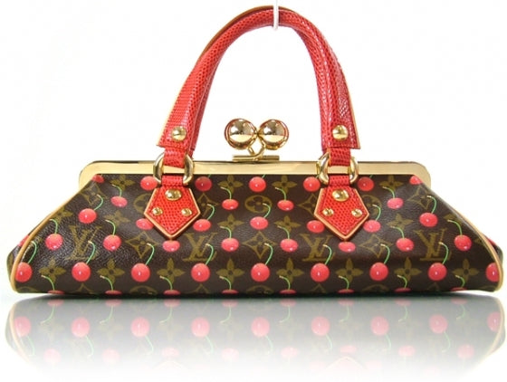Louis Vuitton Monogram Cerises Lizard Sac Fermoir GM 1 of 9