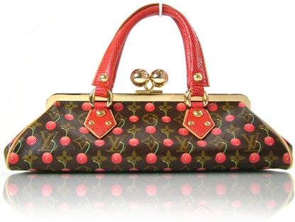 Louis Vuitton Monogram Cerises Lizard Sac Fermoir GM 1 of 9