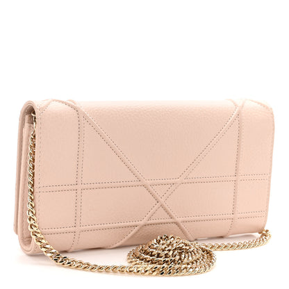 Christian Dior Grained Calfskin Diorama Croisiere Chain Wallet Rose Poudre 3 of 10
