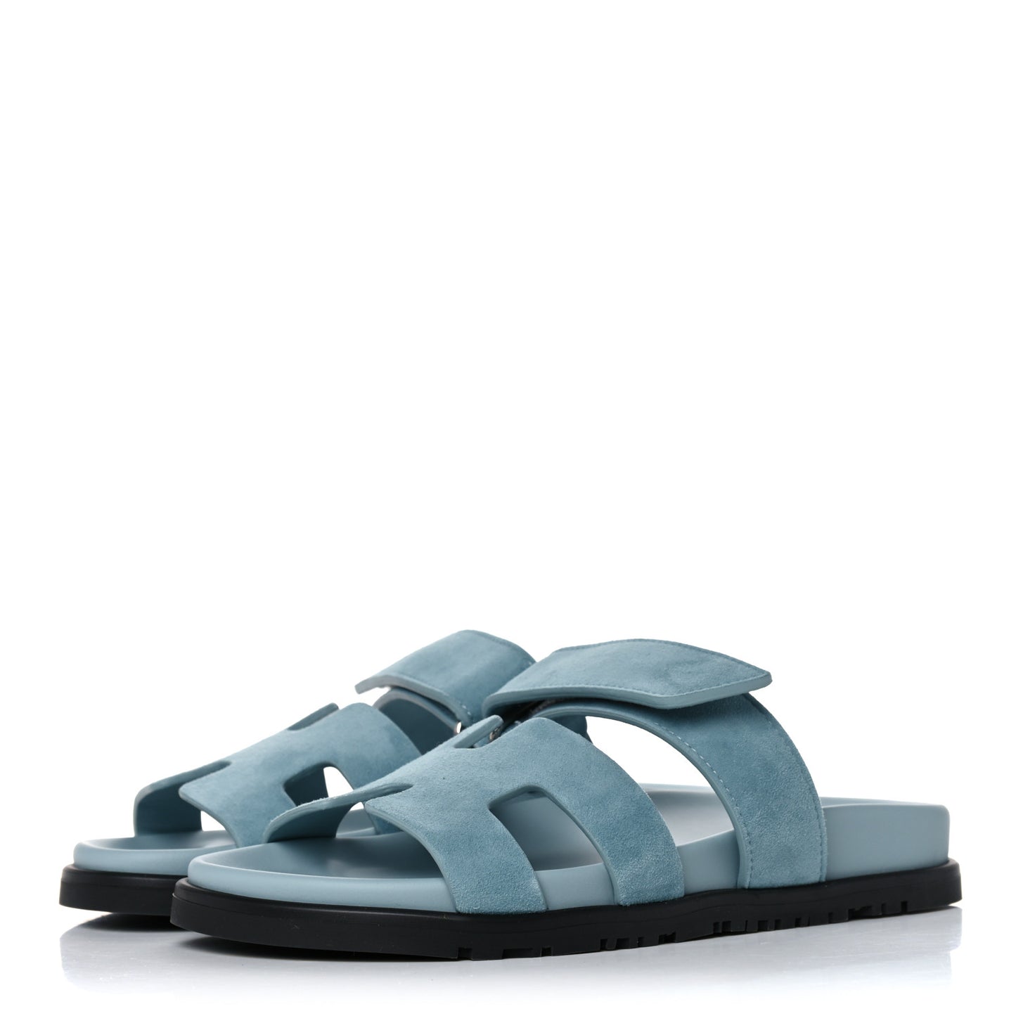 Suede Goatskin Womens Chypre Sandals 36 Vert d'Eau