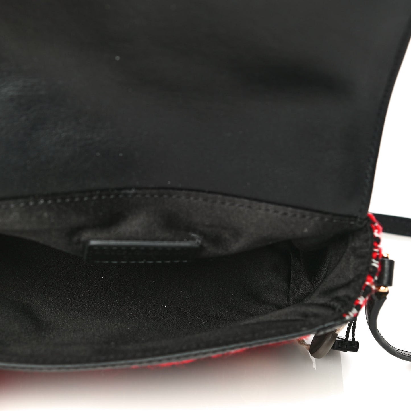 Tweed DG Girls Shoulder Bag Black Red