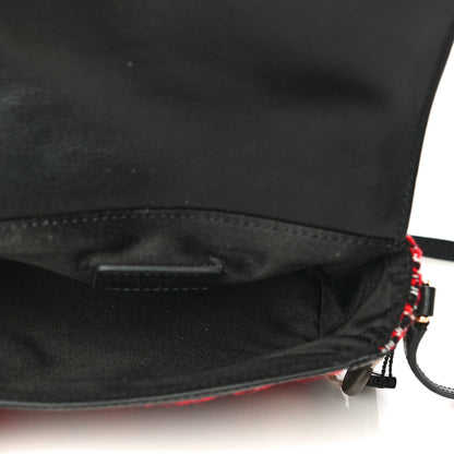 Dolce & Gabbana Tweed DG Girls Shoulder Bag Black Red 4 of 10