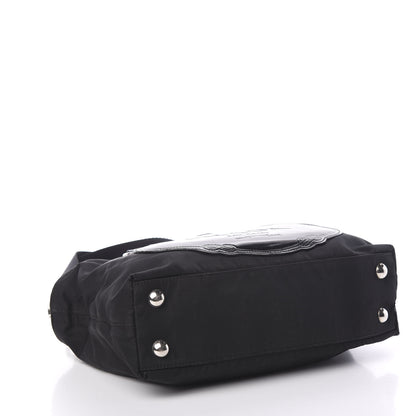 Prada Tessuto Nylon Spazzolato Logo Tote Black 3 of 11