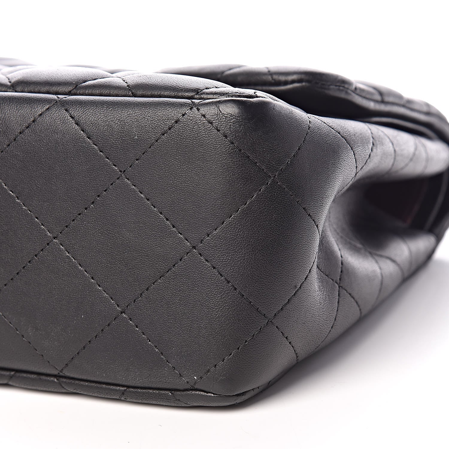 Chanel Lambskin Quilted Jumbo Double Flap Black 11 of 11