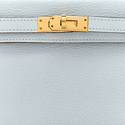 Hermes Chevre Mysore Mini Kelly Sellier 20 Bleu Brume 8 of 11
