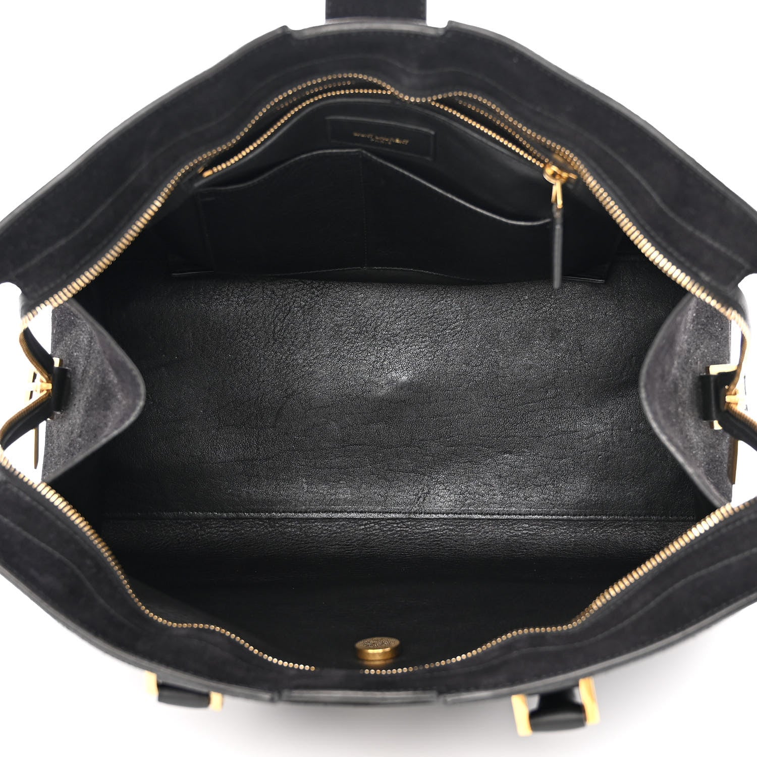 Saint Laurent Suede Medium Classic Y Cabas Black 4 of 12