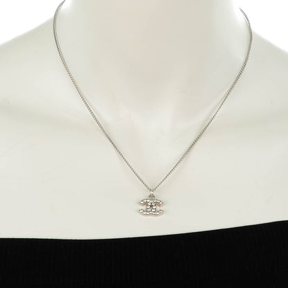 Chanel Crystal Timeless CC Necklace Silver 2 of 6