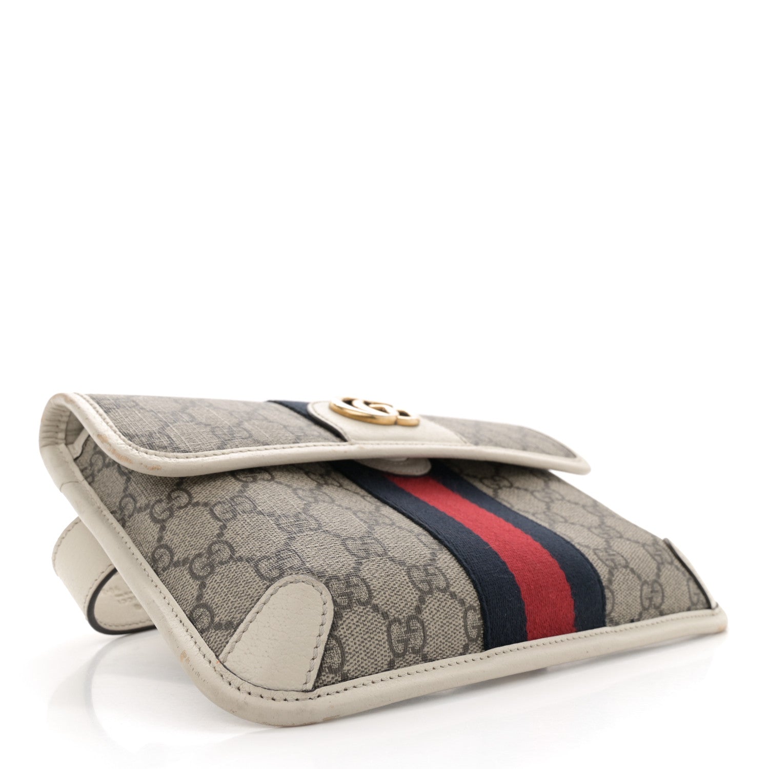 Gucci GG Supreme Monogram Web Small Ophidia Belt Bag 90 36 Beige Ebony White 4 of 13