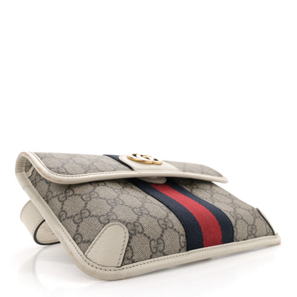 Gucci GG Supreme Monogram Web Small Ophidia Belt Bag 90 36 Beige Ebony White 4 of 13