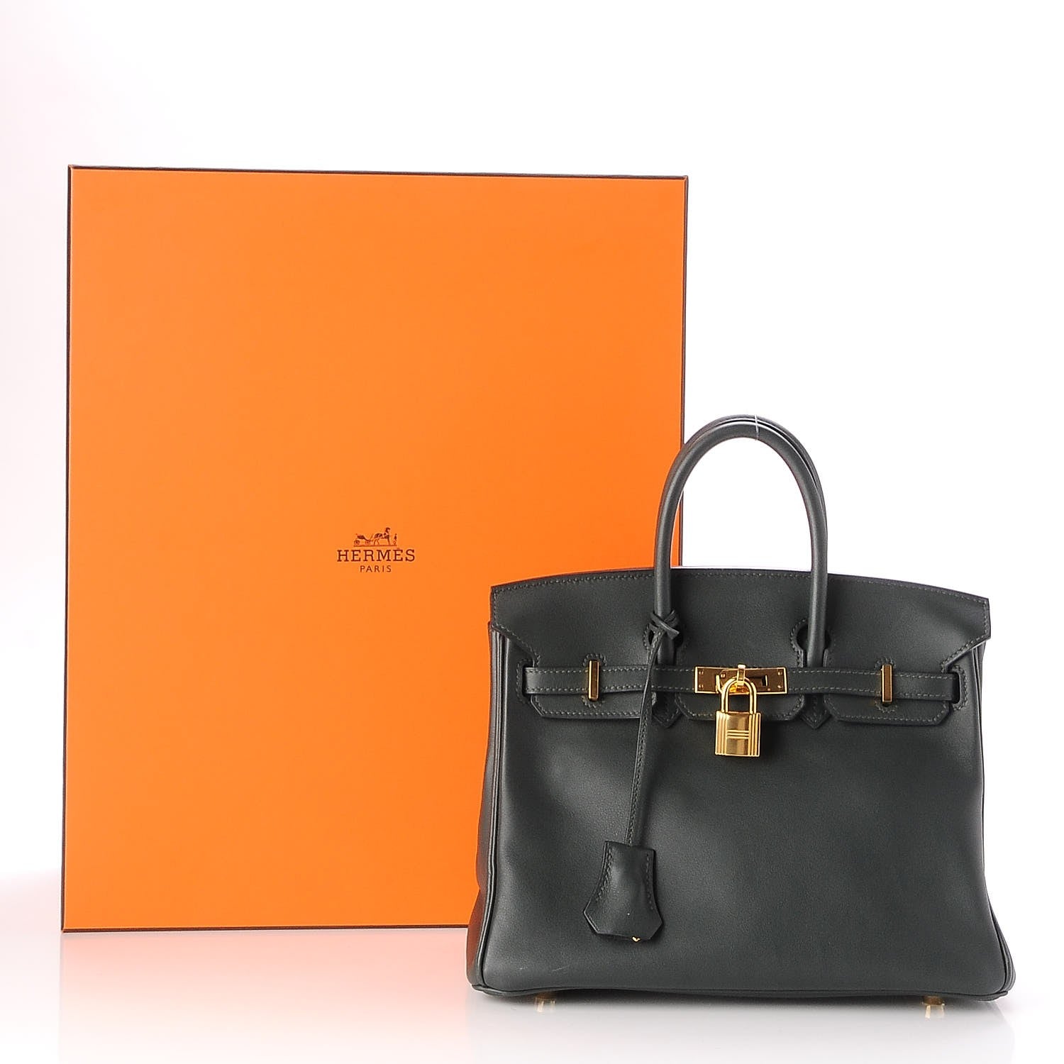 Hermes Swift Birkin 25 Vert Fonce 34 of 34