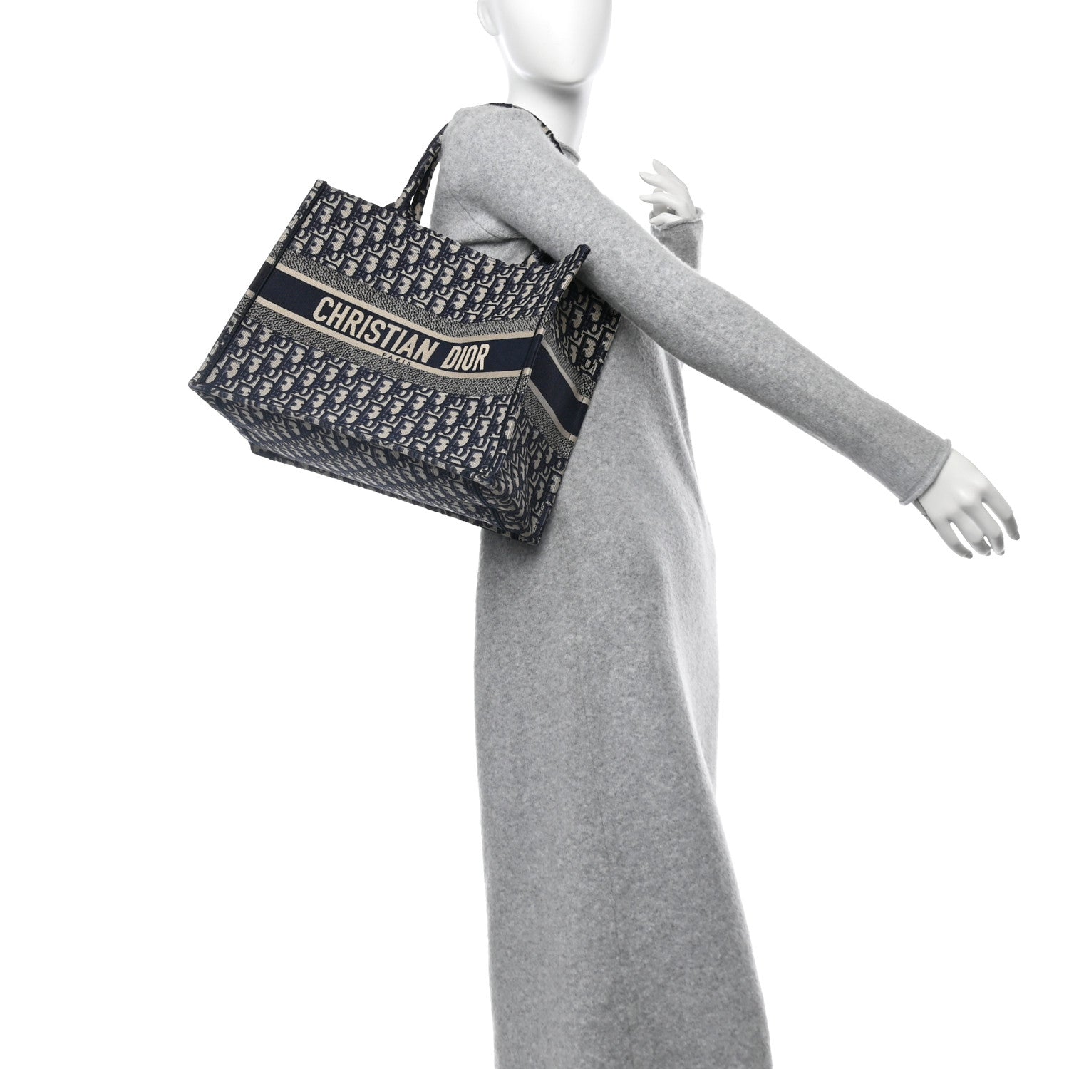 Christian Dior Oblique Medium Book Tote Blue Multicolor 2 of 11