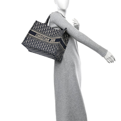 Christian Dior Oblique Medium Book Tote Blue Multicolor 2 of 11