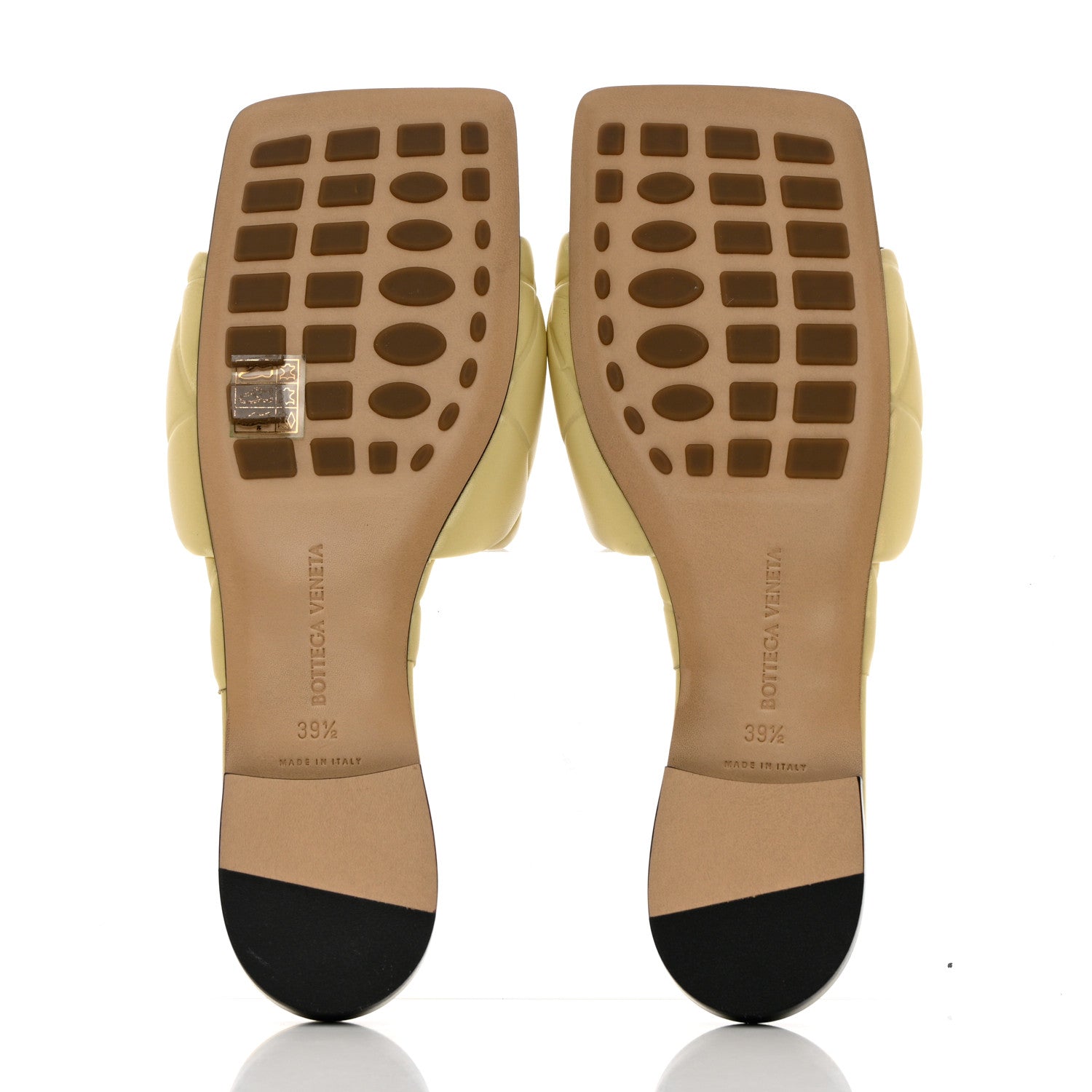 Bottega Veneta Nappa Quilted Rubber Lido Flat Sandals 39.5 Moon Beam 5 of 10