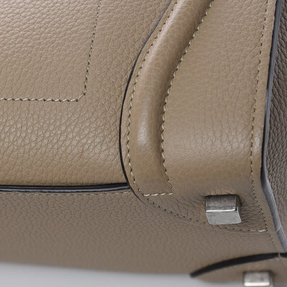 Celine Drummed Calfskin Micro Luggage Dune 10 of 13