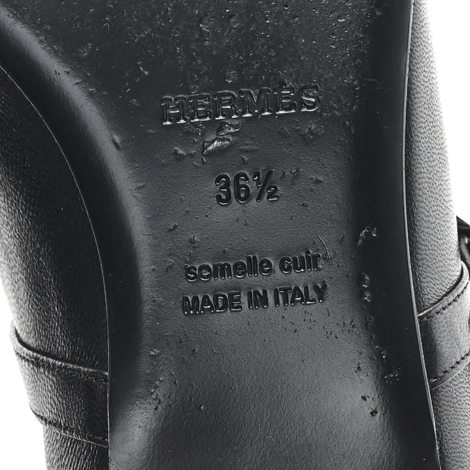 Hermes Goatskin Jane Ballet Flats 36.5 Black 7 of 10