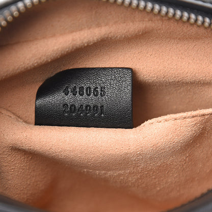 Gucci Calfskin Matelasse Mini GG Marmont Chain Shoulder Bag Black 6 of 9